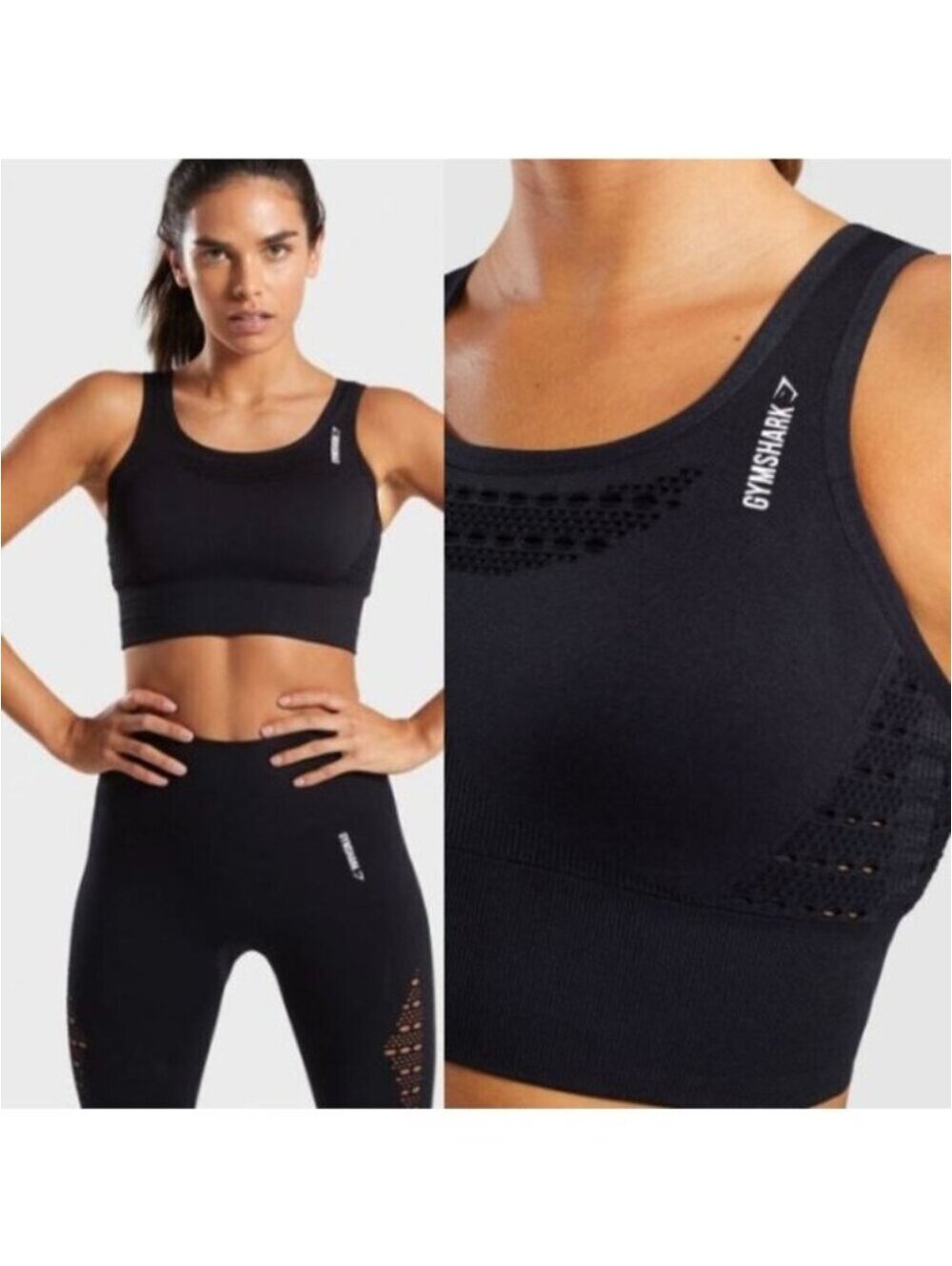 Gymshark Energy Seamless Crop Vest Best Sports Bra Strappy Mesh Active